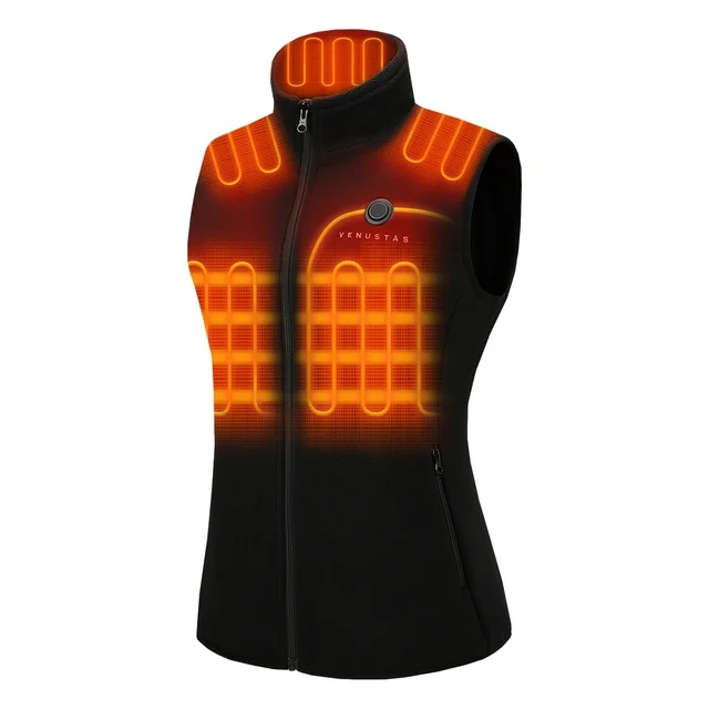 Venustas Women's Fleece Heated Vest with Battery Pack 7.4V, Lightweight Hunting Vest