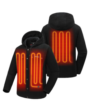 Venustas 12V Heated Utility Jacket for Men with Battery, Heated Jakcet with 50% Larger Heating Zones for Outdoor Work