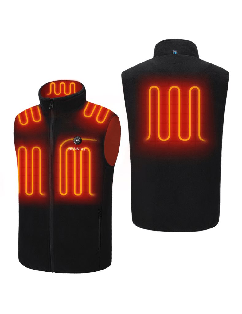 Men’s Heated Fleece Vest (Up to 13 heating hours), M2117 Pro