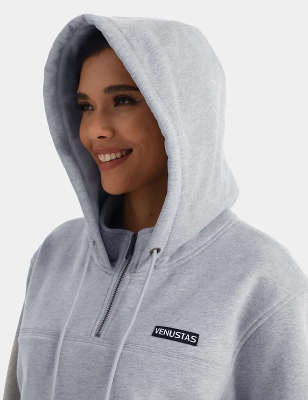 Unisex Heated Fleece Pullover Hoodie 1/4 Zip 7.4V, U40