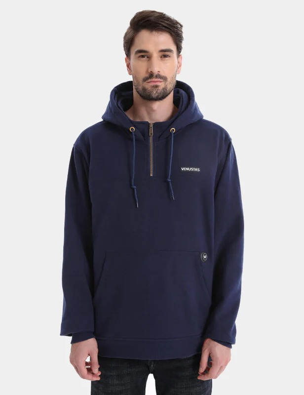 Unisex Heated Fleece Pullover Hoodie 1/4 Zip 7.4V, U40
