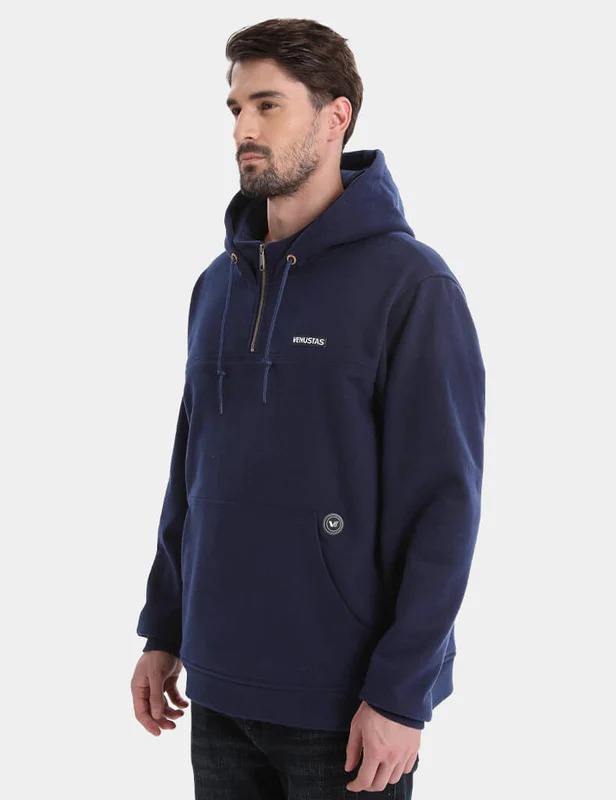 Unisex Heated Fleece Pullover Hoodie 1/4 Zip 7.4V, U40