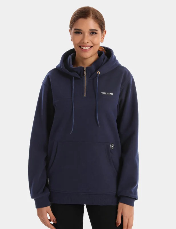 Unisex Heated Fleece Pullover Hoodie 1/4 Zip 7.4V, U40
