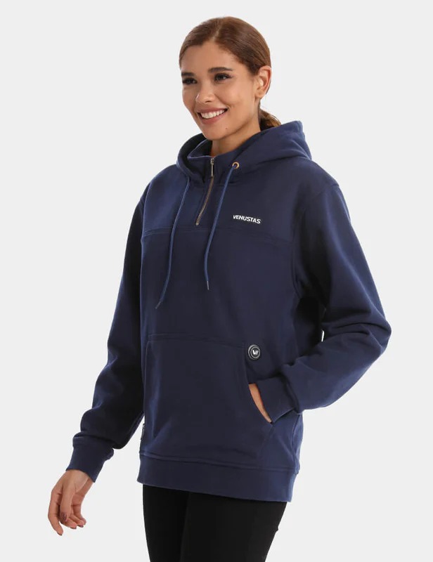 Unisex Heated Fleece Pullover Hoodie 1/4 Zip 7.4V, U40