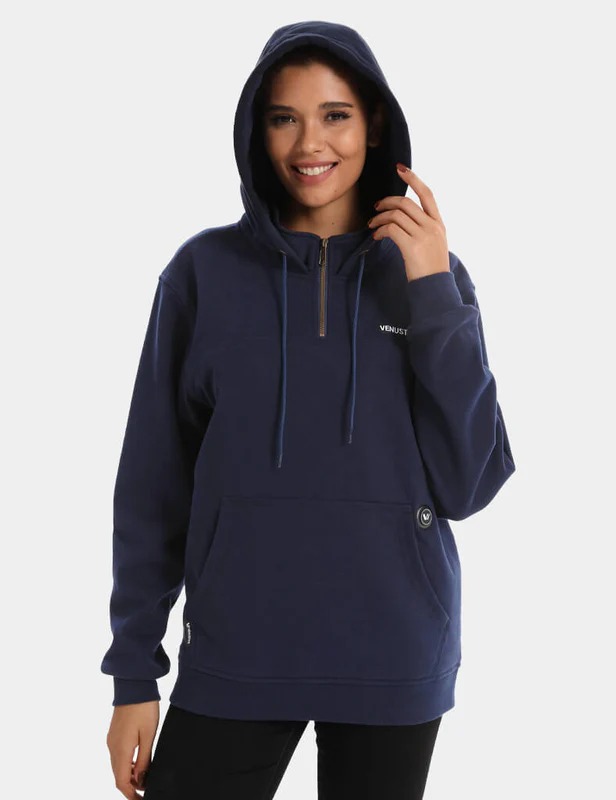 Unisex Heated Fleece Pullover Hoodie 1/4 Zip 7.4V, U40