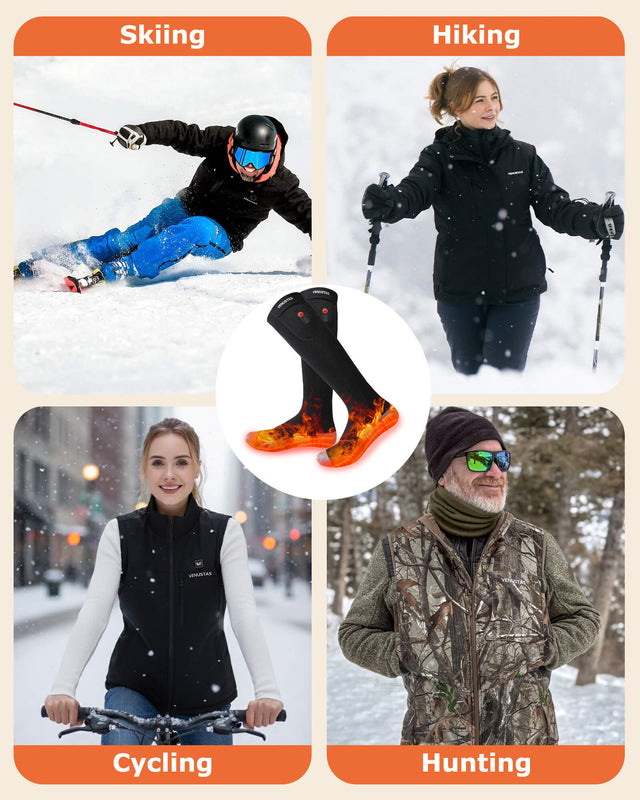 Unisex Heated Socks 7.4V (with Full Foot Coverage), S10
