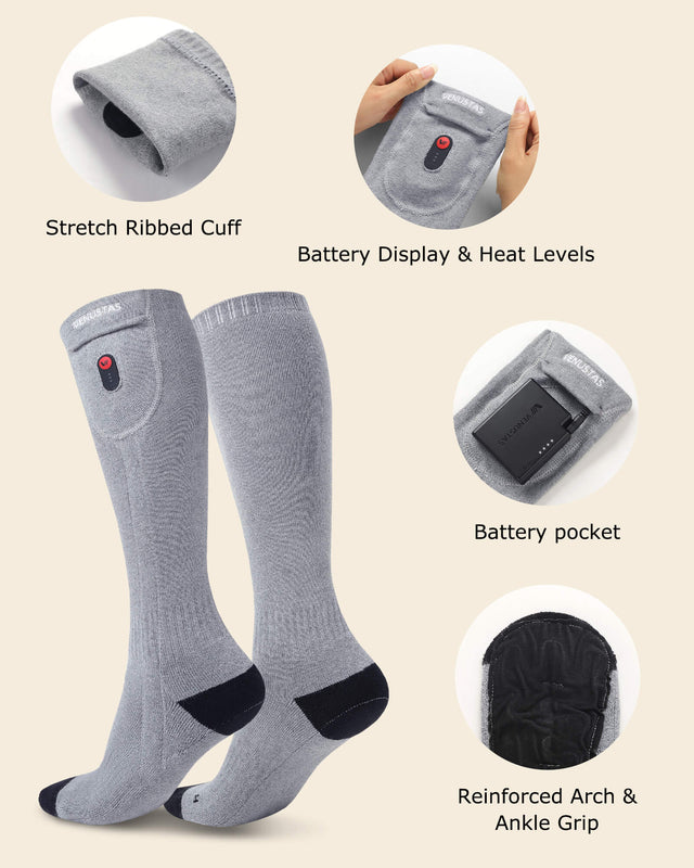 Unisex Heated Socks 7.4V (with Full Foot Coverage), S10