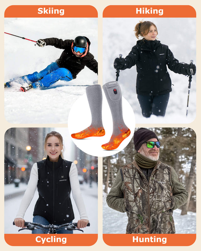 Unisex Heated Socks 7.4V (with Full Foot Coverage), S10