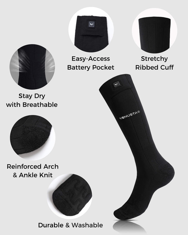 Unisex Heated Socks 7.4V (with Half-Foot Coverage), S11
