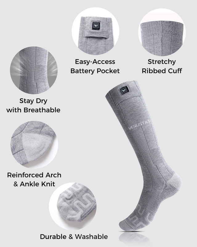 Unisex Heated Socks 7.4V (with Half-Foot Coverage), S11