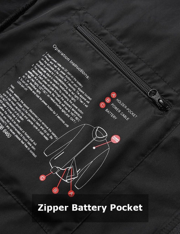 Zipper up Heated Fleece Jacket for Men 7.4V, M2136